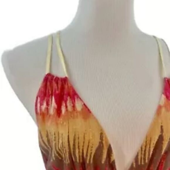 Free People Lurex Sleeveless Indian Summer Mini Dress - Picture 3 of 16